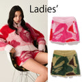 A BATHING APE Ladies' ABC CAMO LONG FUR JACQUARD SHORTS