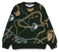 A BATHING APE BAPE JEWELS CREWNECK  (WIDE FIT)