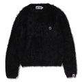 A BATHING APE Ladies' ONE POINT SHAGGY SWEATER