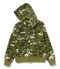 A BATHING APE Ladies' MULTI PIXEL CAMO SHARK FULL ZIP HOODIE