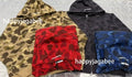 A BATHING APE COLOR CAMO HEAVY WASHED CROPPED FIT ZIP HOODIE