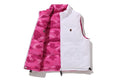A BATHING APE Ladies' COLOR CAMO REVERSIBLE DOWN VEST
