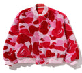 A BATHING APE Ladies' ABC CAMO MULTI LOGO REVERSIBLE VARSITY JACKET