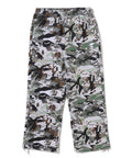 A BATHING APE HYBRID CAMO APE FACE LOGO RELAXED FIT SWEAT PANTS