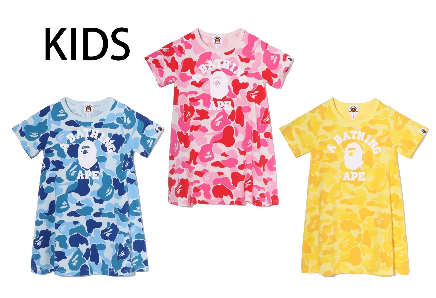 A BATHING APE BAPE KIDS ABC CAMO COLLEGE DRESS – happyjagabee store