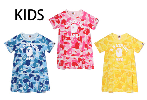 A BATHING APE BAPE KIDS ABC CAMO COLLEGE DRESS