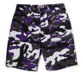 A BATHING APE GLITCH WOODLAND CAMO SHORTS
