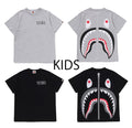 A BATHING APE BAPE KIDS BACK SHARK LOOSE FIT TEE