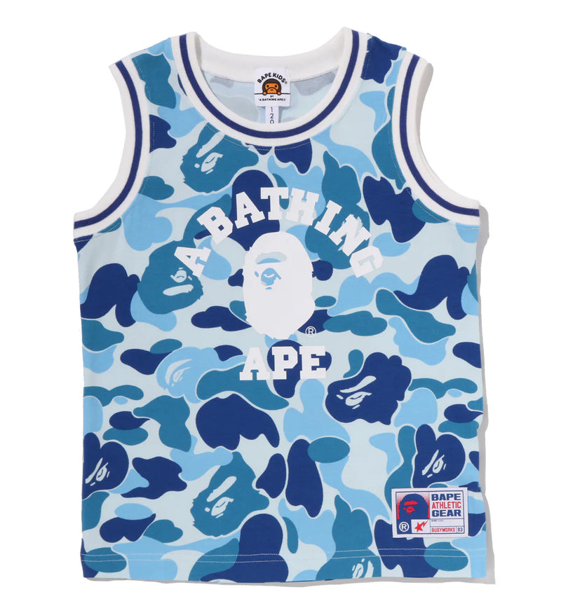 A BATHING APE BAPE KIDS ABC CAMO COLLEGE TANK TOP