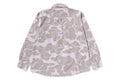 A BATHING APE STRIPE CAMO RELAXED FIT SHIRT
