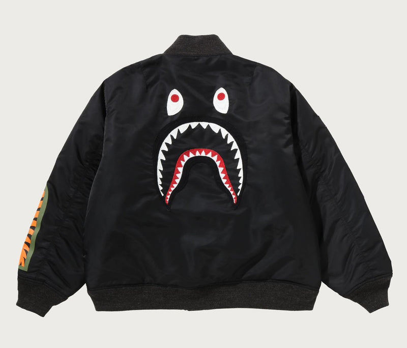 A BATHING APE SHARK MA-1 JACKET