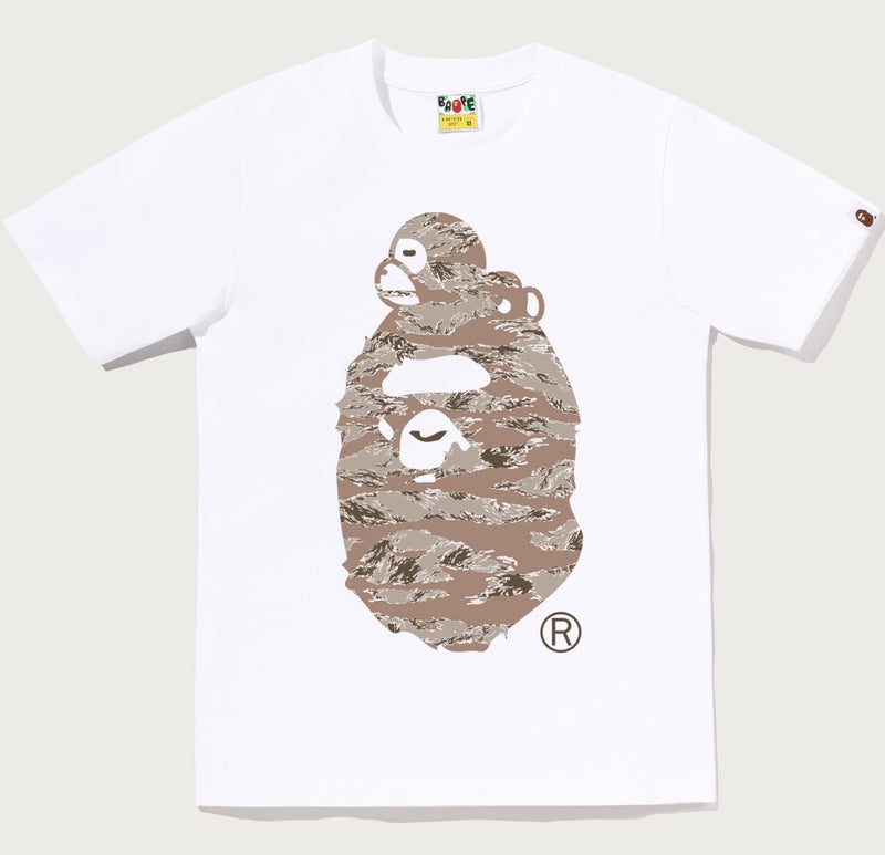 A BATHING APE Ladies' TIGER CAMO MILO ON BIG APE TEE