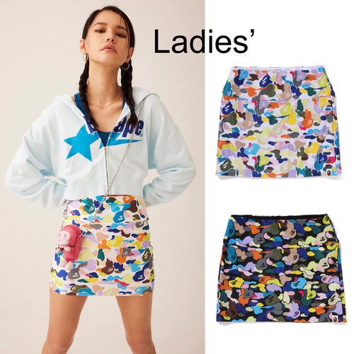 A BATHING APE Ladies' MULTI CAMO MINI SKIRT