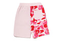 A BATHING APE BAPE KIDS ABC CAMO MILO SHARK SWEAT SHORTS