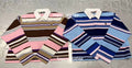 A BATHING APE Ladies' APE HEAD ONE POINT STRIPE BOXY CROPPED L/S POLO TEE