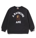 A BATHING APE BAPE KIDS COLLEGE RELAXED FIT CREWNECK SWEATSHIRT