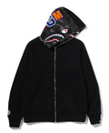 A BATHING APE COLOR CAMO REVERSIBLE SHARK FULL ZIP HOODIE