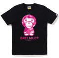 A BATHING APE Ladies' COLOR CAMO BABY MILO TEE