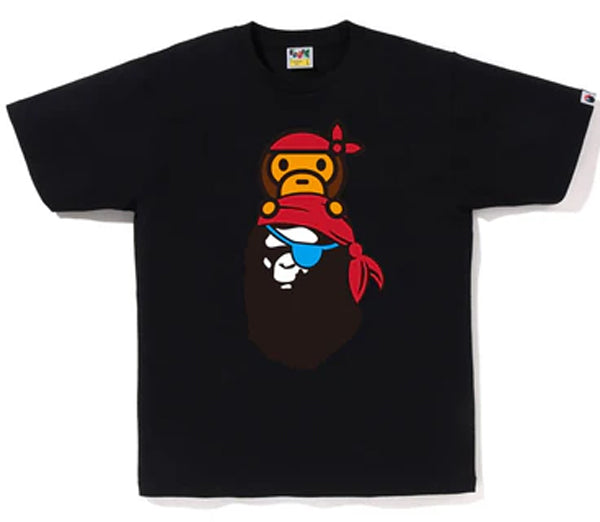 A BATHING APE APE PIRATE MILO ON APE HEAD TEE