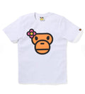 A BATHING APE Ladies' CRISTAL STONE LISA FACE TEE