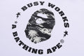 A BATHING APE PALM TREE CAMO BUSY WORKS STA RELAXED FIT TEE