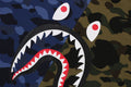 A BATHING APE SPLIT CAMO SHARK TEE