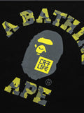 A BATHING APE BAPE x CR7 LIFE GRAPHIC REFLECTION CAMO COLLEGE RELAXED FIT TEE