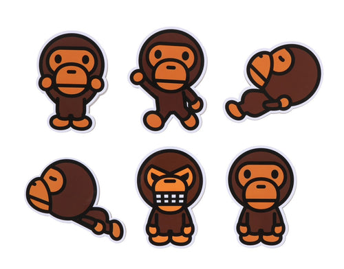 A BATHING APE BABY MILO STICKER SET
