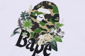 A BATHING APE FLORA BIG APE HEAD RELAXED FIT TEE