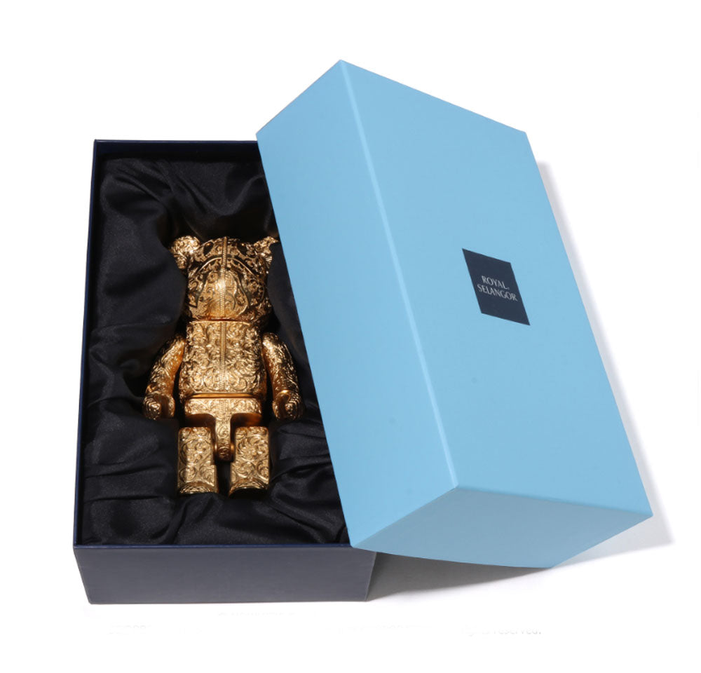 A BATHING APE BAPE x ROYAL SELANGOR BE＠RBRICK 400% Gold