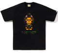 A BATHING APE 1ST CAMO MILO SHARK FZH TEE