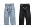 A BATHING APE SHARK RELAXED FIT DENIM PANTS