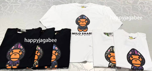 A BATHING APE COLOR CAMO MILO SHARK FZH LS TEE
