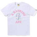 A BATHING APE Ladies' PALM TREE CAMO COLLEGE TEE