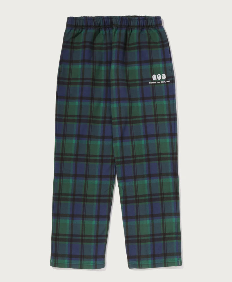 A BATHING APE BAPE x COMME des GARCONS CDG OSAKA Limited BAPE CHECK SWEAT PANTS