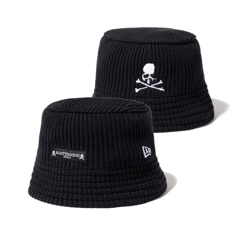 New Era x mastermind WORLD Knit Bucket Hat FW25 Black