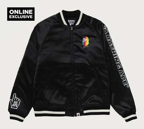 A BATHING APE BAPE ONLINE ONE POINT EMBROIDERY PRINT JACKET ( ONLINE EXCLUSIVE )