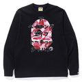 A BATHING APE ABC CAMO JAPANESE LETTERS L/S TEE