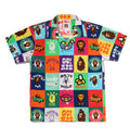 A BATHING APE BAPE KIDS / JUNIOR BABY MILO PATCHWORK OPEN COLLAR SHIRT