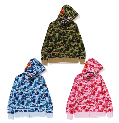 A BATHING APE ABC CAMO 2ND SHARK FULL ZIP HOODIE ( PONR )