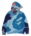 A BATHING APE ABC CAMO CROCHET SHARK RELAXED FIT FULL ZIP HOODIE