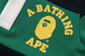A BATHING APE BAPE KIDS PANEL STRIPE POLO SHIRT LAYERED BODYSUIT