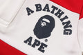 A BATHING APE BAPE KIDS PANEL STRIPE POLO SHIRT LAYERED BODYSUIT