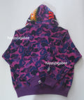 A BATHING APE BAPE x SPOTIFY BY CENTRAL CEE CAMO SHARK FULL ZIP HOODIE