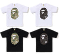 A BATHING APE LAYERED LINE CAMO BIG APE HEAD TEE