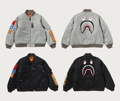 A BATHING APE SHARK MA-1 JACKET