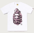 A BATHING APE Ladies' TIGER CAMO MILO ON BIG APE TEE