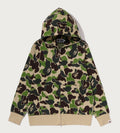 A BATHING APE ABC CAMO JACQUARD FULL ZIP HOODIE