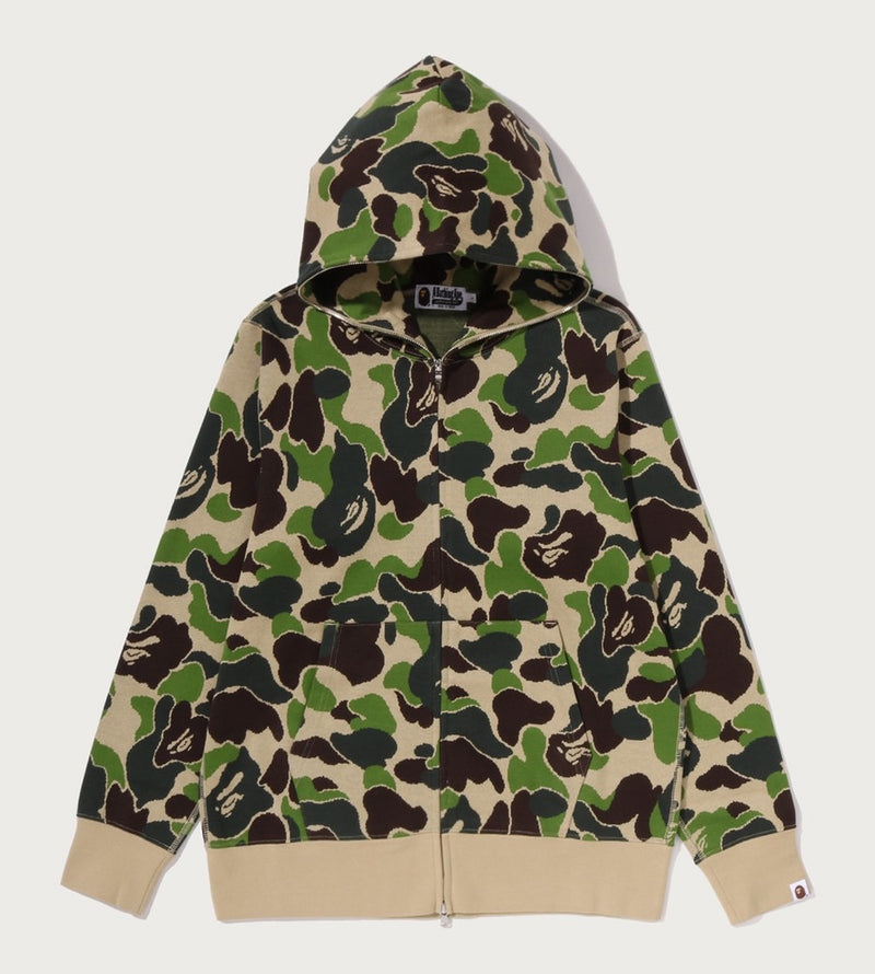 A BATHING APE ABC CAMO JACQUARD FULL ZIP HOODIE