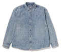 A BATHING APE ONE POINT LINE CAMO JACQUARD DENIM L/S SHIRT